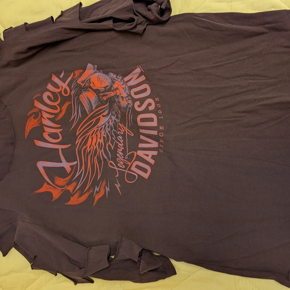 Harley-Davidson Women's Black and Purple Short Sleeve Tees - Picture 7 of 9